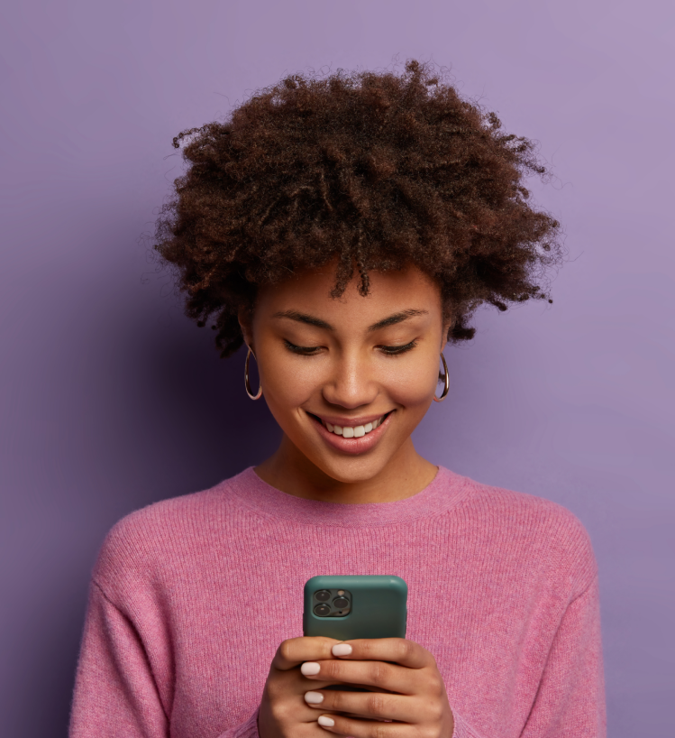 Smiling women showing great digital marketing results